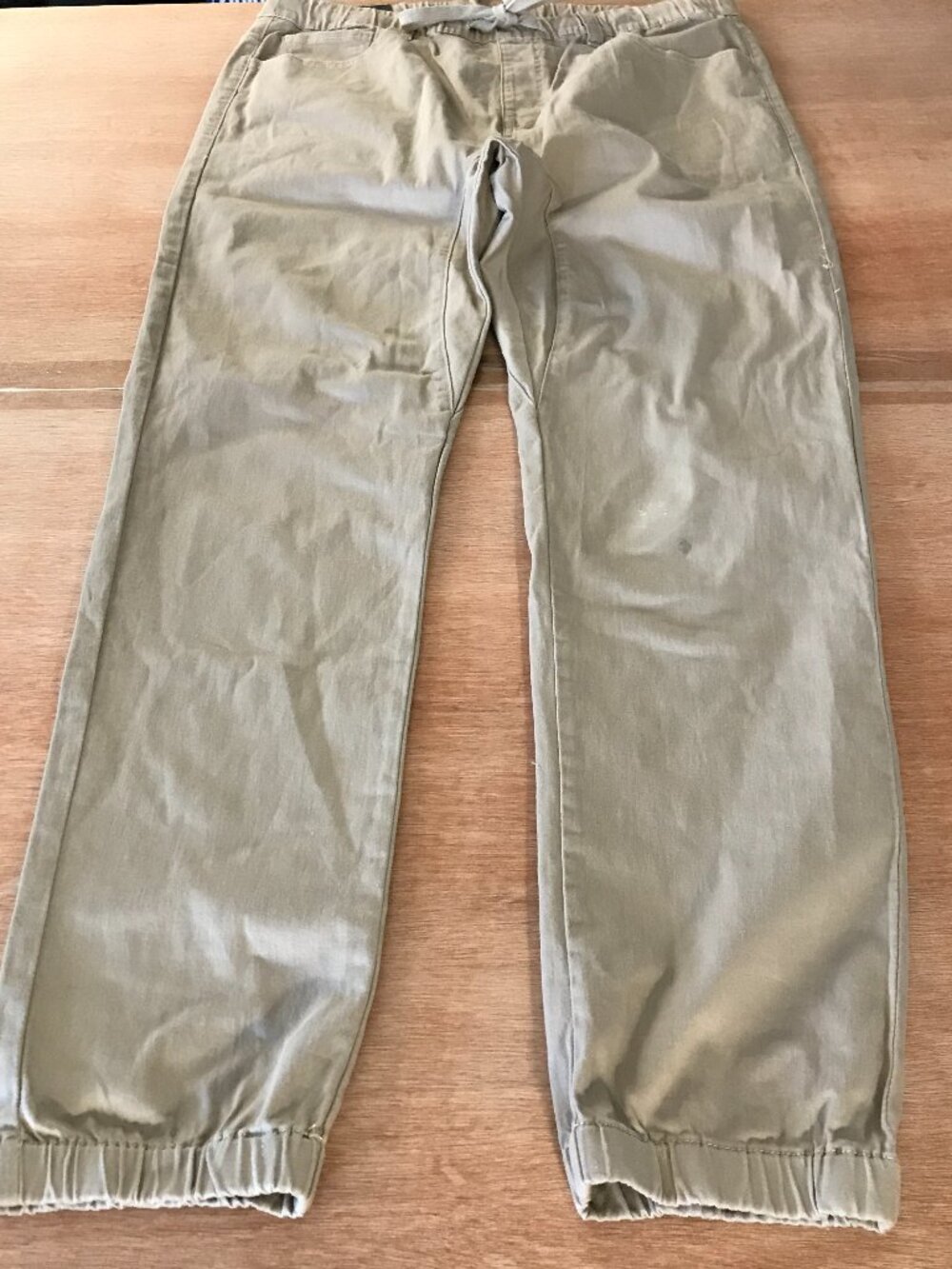 Victorious Essential Drop Crotch Twill Jogger Pants Men 2XL 36x31 Beige Mid Rise